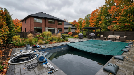 residential pool closing process in Ottawa, Canada