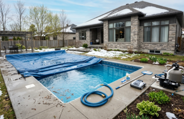 Pool opening Spring time Ottawa Canada