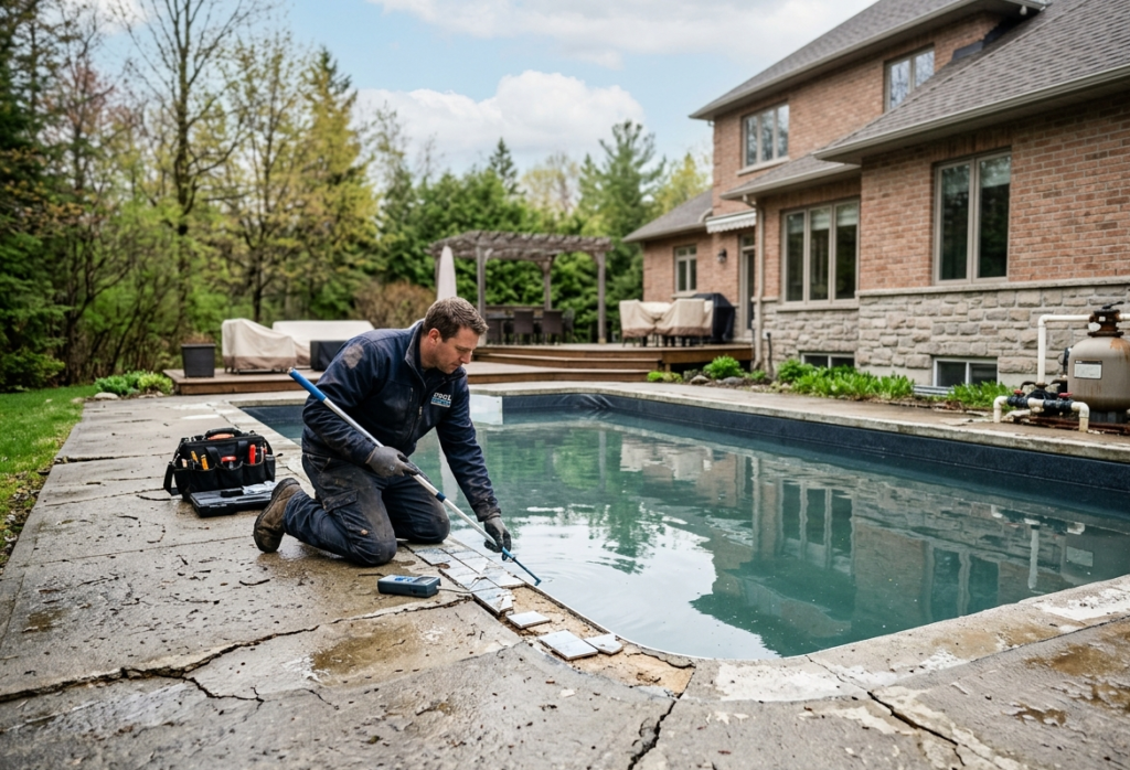 Pool repair by a professional