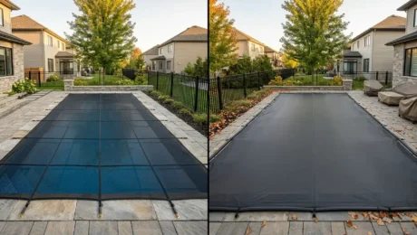 Pool Safety Cover vs. Winter Cover Pool Safety Cover vs. Winter Cover